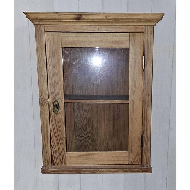 Antique German Spruce Wall Cabinet, 1900s For Sale - Image 6 of 6