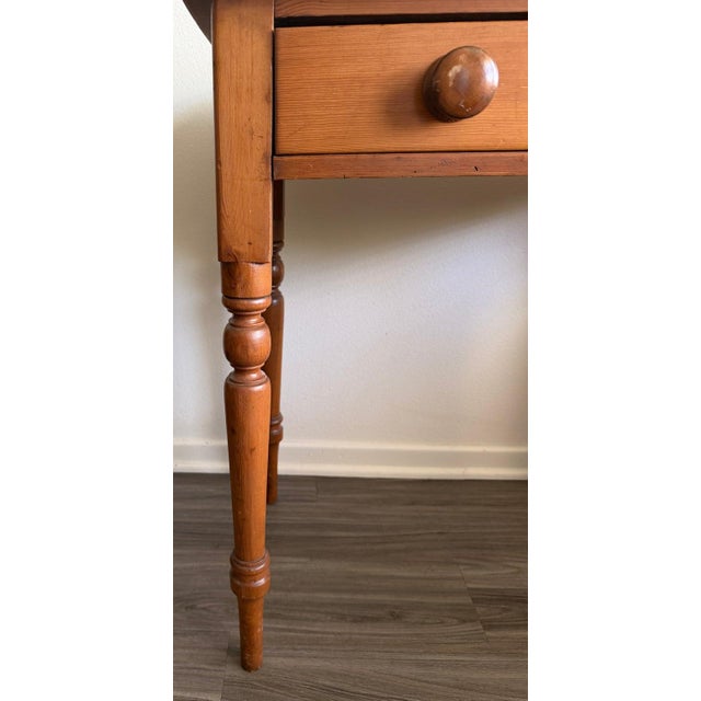 Brown Late 19th Century Pine One Drawer Stand or Vanity For Sale - Image 8 of 10