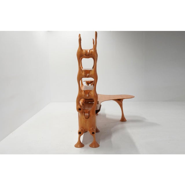 Studio Furniture Wood Bookcase in the style of Wendell Castle, 1970s For Sale - Image 15 of 18