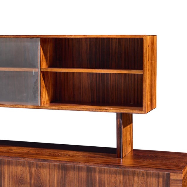 Wood Hans Wegner for Ry Møbler Ry-25 President Mid Century Rosewood Credenza With Hutch For Sale - Image 7 of 12