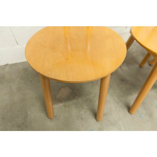 1980s Minimalist Chairs in Light Wood, Italy, 1980s, Set of 3 For Sale - Image 5 of 18