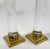 Vintage Hollywood Regency Style Brass and Lucite Candlestick Holders, a Pair For Sale - Image 4 of 7