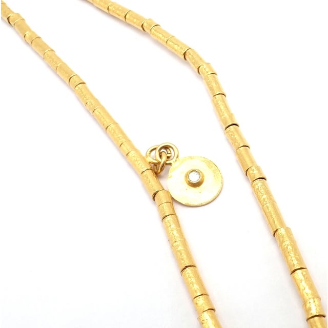 Gold 1990s Gurhan Vertigo Yellow Gold Lariat Beaded Spiral Necklace For Sale - Image 8 of 13