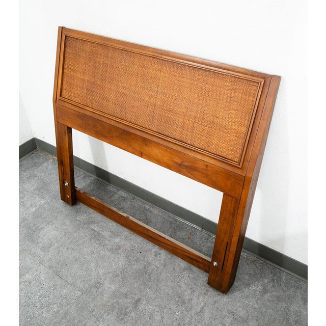 Mid-Century Modern Mid Century Modern Headboard Bed Frame Twin Size Founders Cane Attributed to Jack Cartwright For Sale - Image 3 of 10