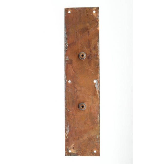 Pair of Vintage Commercial 15 In. Polished Brass Door Pulls For Sale - Image 4 of 4