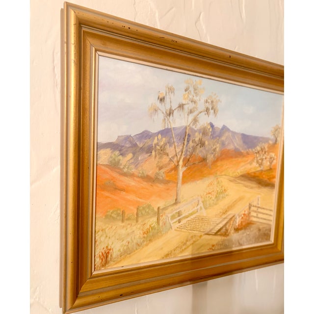 Postmodern Late 20th Century California High Desert Landscape Oil on Canvas, Signed by Artist For Sale - Image 3 of 9