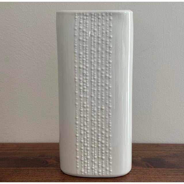 10.25” 1970s Vintage Naaman Vase Mid Century Modern Israel Hand Casted Porcelain. Great condition. No chips or cracks....