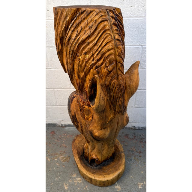 Horse Head Hardwood Chainsaw Carving For Sale - Image 12 of 14