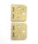 Traditional Pair of Vintage 1.75 X 1.5 In. Brass Face Mount Cabinet Hinges For Sale - Image 3 of 4