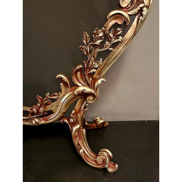 Late 19th Century French Rococo Bronze Fire Screen from Bouhon Freres, 1880s For Sale - Image 5 of 10
