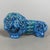 Vintage Blue Ceramic Lion Sculpture by Aldo Londi for Bitossi / Flavia Montelupo, 20th Century For Sale - Image 11 of 11