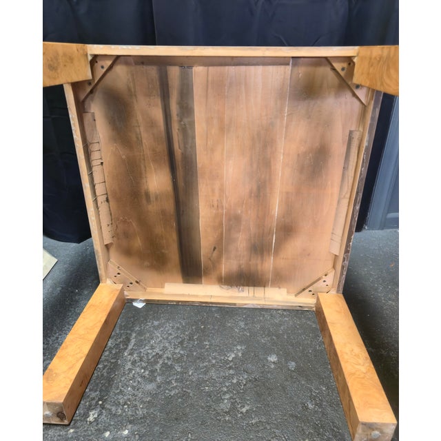 Wood Milo Baughman Style Burl Wood Parsons End Table For Sale - Image 7 of 7