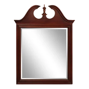 Chippendale Style Carved Cherry Pediment Wall Mirror