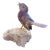 Chevron Amethyst (Dream Amethyst) Crystal Bird Carving on Quartz Crystal from Brazil. This one of a kind masterpiece was...