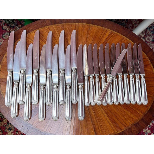 French Louis XV Coquille Cutlery Set for 12 in Silver-Plated Metal by Felix Frères, 1950s, Set of 186 For Sale - Image 9 of 18