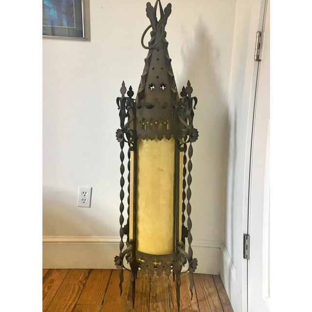 57” Antique Gothic Revival Lantern Light Fixture For Sale - Image 13 of 13