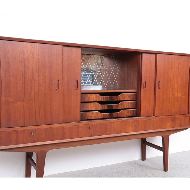 Wood Vintage Danish Teak Highboard, 1960s For Sale - Image 7 of 17