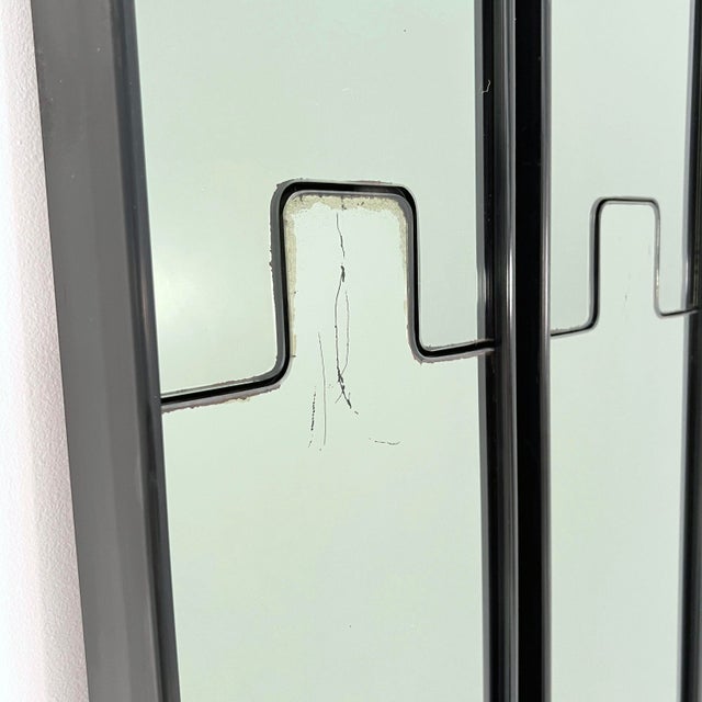Black Gronda Mirrors and Coat Racks by Luciano Bertoncini for Elco, 1970s, Set of 4 For Sale - Image 8 of 9