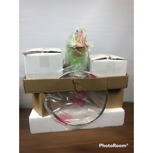 Metal Retro Atomic 3-Light Chandelier For Sale - Image 7 of 7