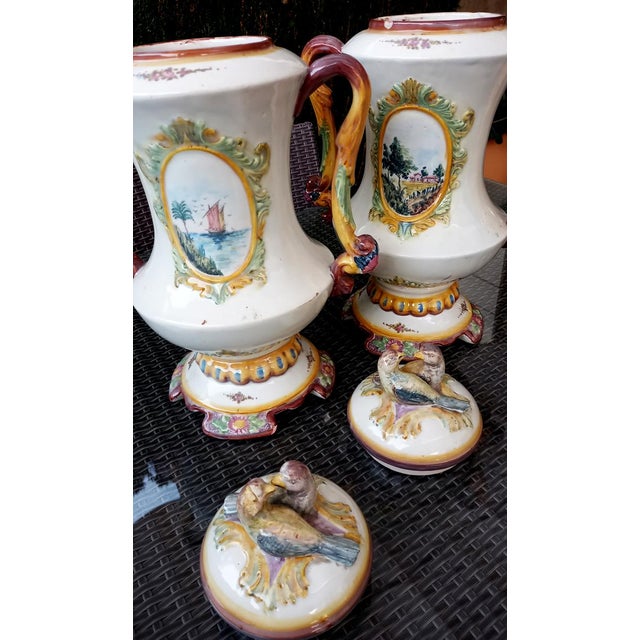 Vintage Vases with Tray and Centerpiece, 1920, Set of 4 For Sale - Image 10 of 16