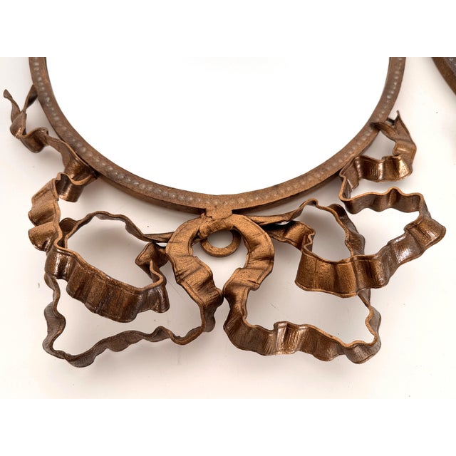 Mid-Century Modern Italian Wrought Iron Wall Mirrors, 1950s, Set of 2 For Sale - Image 16 of 18