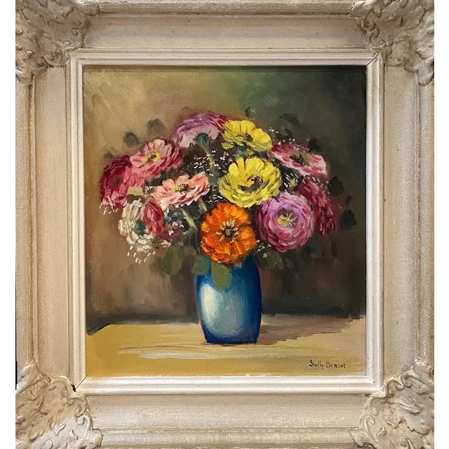 Sully Bersot, Bouquet, 1920s, Oil on Canvas, Framed For Sale - Image 9 of 9