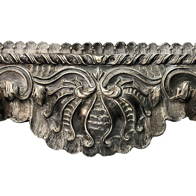 Spanish Baroque Repoussé Silver Mirror/Picture Frame, XVII C. For Sale In New York - Image 6 of 8