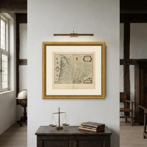 Antique Blaeu Map of the Bordelais, 1642 For Sale - Image 10 of 12