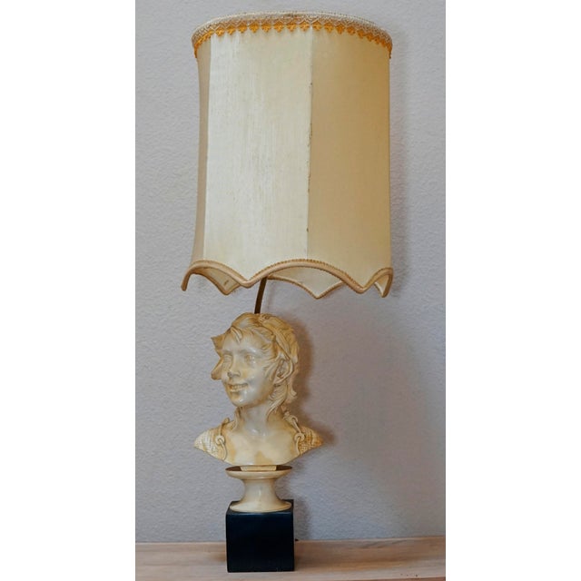 Mid Century Modern Signed Sculpture Bust Lamp For Sale - Image 10 of 11