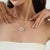 Contemporary Moissanite Open Center Snowflake Flower Pendant in Solid Silver For Sale - Image 3 of 14