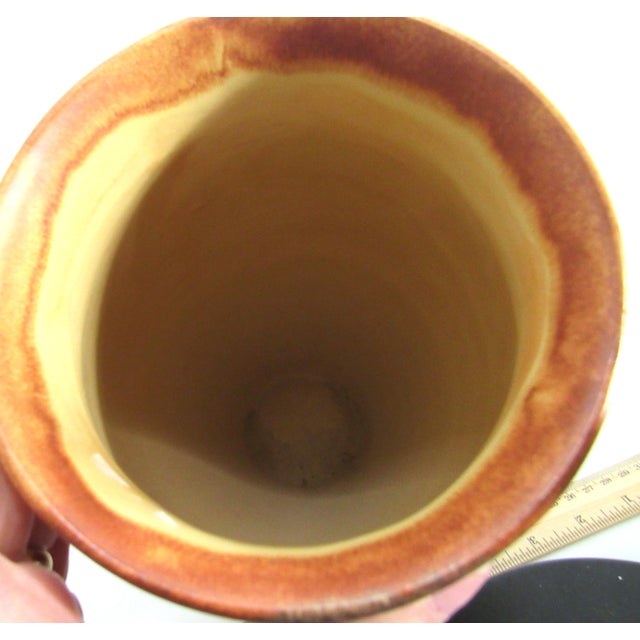 Vintage Rustic Italian Hand Painted Studio Pottery Vase For Sale In New Orleans - Image 6 of 12