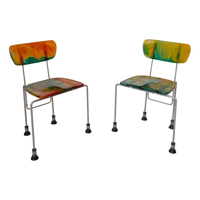 Model 543 Broadway Chairs by Gaetano Pesce for Bernini, 1993, Set of 2 For Sale