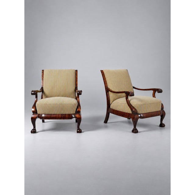 Beige Swedish Art Deco Birch Lounge Chairs, 1930s, Set of 2 For Sale - Image 8 of 8