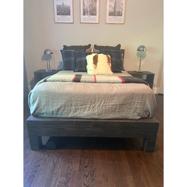 West Elm Emmerson Bed, Full, Chestnut For Sale - Image 12 of 18