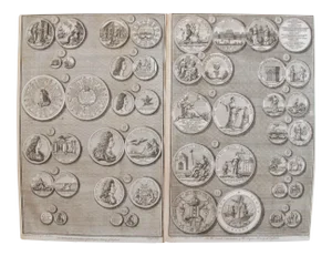 Original 1745 British Engravings, Medals of King William III - A Pair