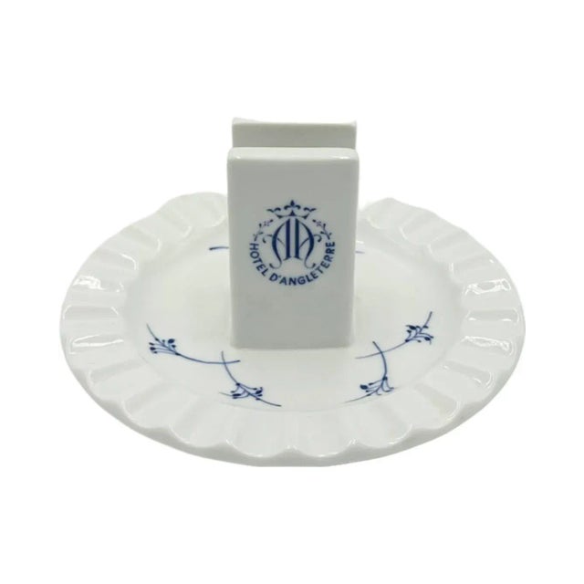 Vintage Hotel d'Angleterre Copenhagen Denmark Ashtray Match Holder Dish For Sale - Image 12 of 12