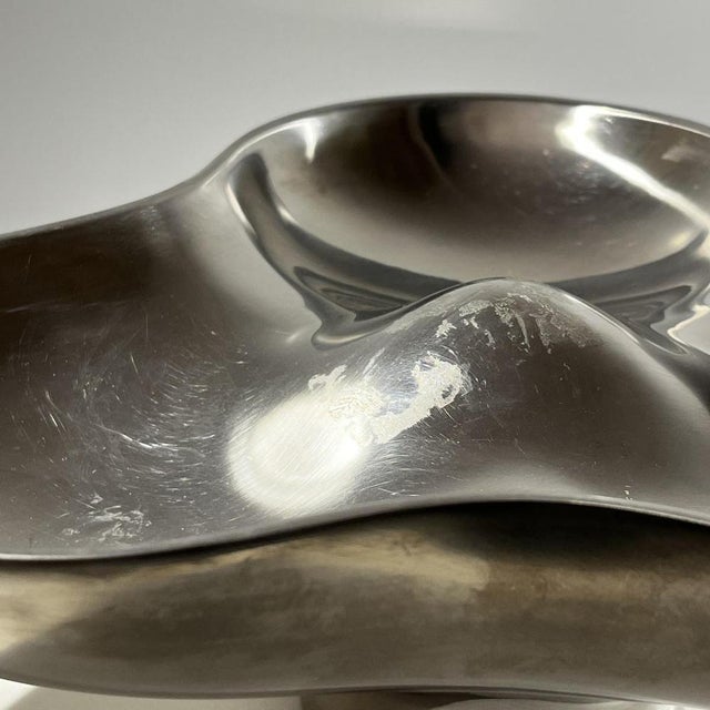 Karim rashid for georg jensen – tripartite stainless steel dish, denmark, second half of the 20th century. Large serving...