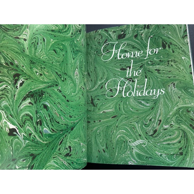 Vintage 1991 Dark Green & Gold “Holiday Homes” Coffee Table Book For Sale In Orlando - Image 6 of 12