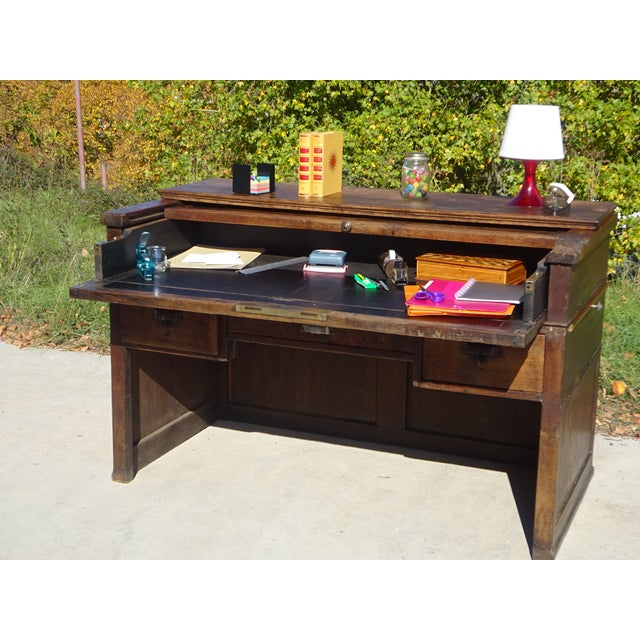French Glove Makers Table in Oak For Sale - Image 13 of 18