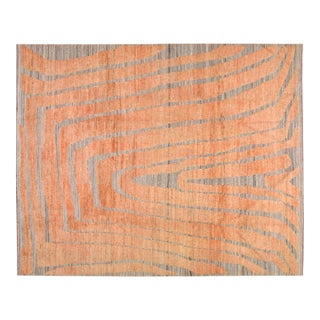 Moroccan Hand Knotted Wool Rug, 8'4"x10'3" For Sale