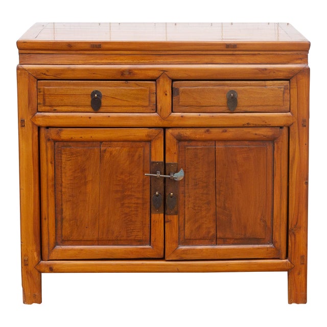 Antique Chinese Cedar Rustic Cabinet For Sale
