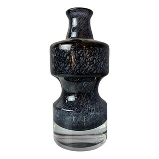 Vase in Grey by Bo Borgström for Åseda Glasbruk For Sale