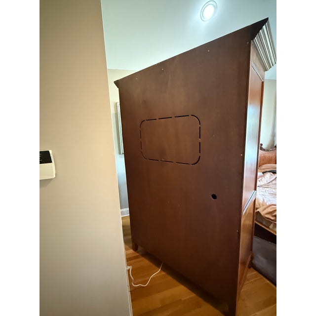 1990s Fremarc Country French Entertainment Armoire Alder Wood For Sale - Image 10 of 10