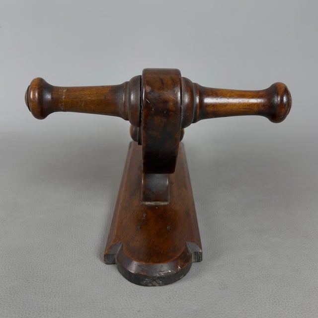 Vintage Carved Turned Wooden Wall Coat Rack, 1960s For Sale - Image 4 of 11