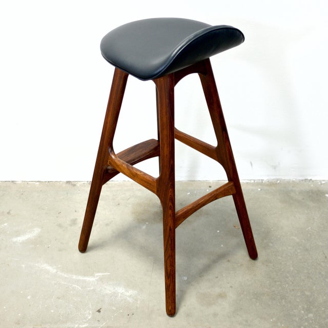 Oddense Maskinsnedkeri a/S Pair of Rosewood Model Od61 Stools Designed by Erik Buch For Sale - Image 13 of 18