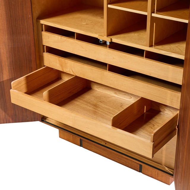 Vladimir Kagan for Dreyfuss Mid 20th Century Walnut Armoire For Sale - Image 9 of 11