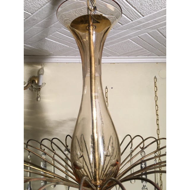 Glass Chandelier, 1970s For Sale - Image 9 of 18