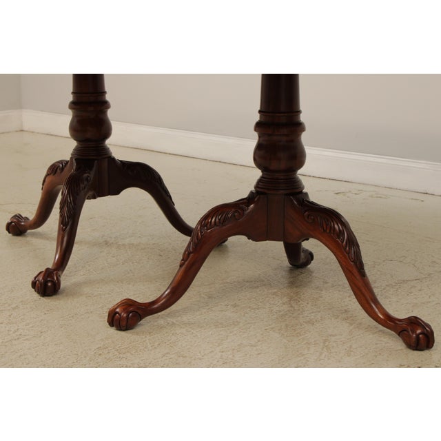 Ethan Allen Banded Mahogany Clawfoot Dining Room Table For Sale In Philadelphia - Image 6 of 18