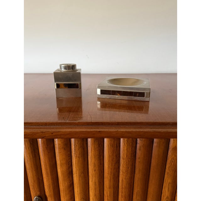 Table Top Smoking Set, Ashtray and Table Lighter, Italy 1970 For Sale - Image 6 of 9