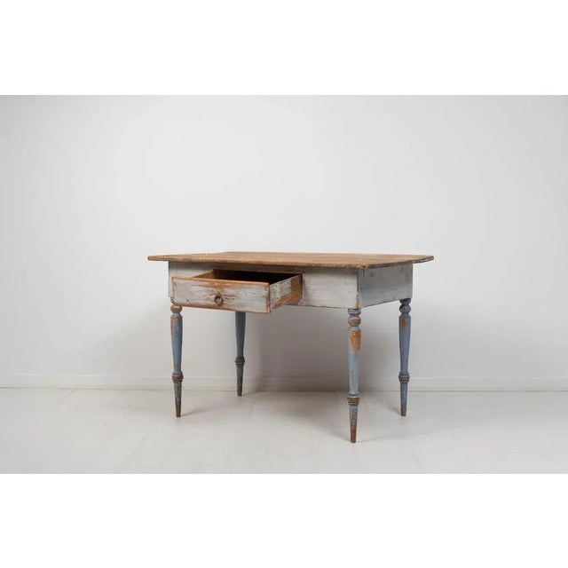 Small Swedish Folk Art Table, 1800s For Sale - Image 5 of 14